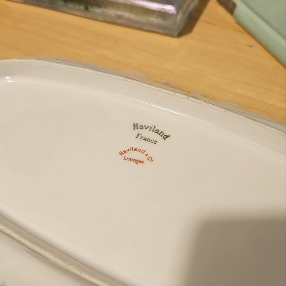 Antique Haviland France Limoges 13" oval serving platter Schleiger 248B - Picture 3 of 6